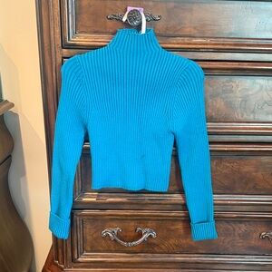 Zara Blue Turtleneck Sweater